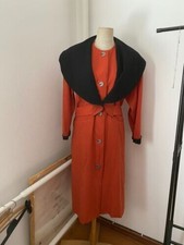 Vintage P.s. Atelier Mode Jacket Statement Collar Rust Orange Black Size 42 42