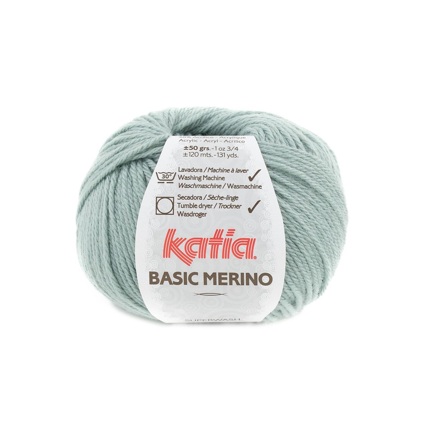 Basic Merino by Katia - Verde Agua (80) - 50 g / approx. 120 m Wool