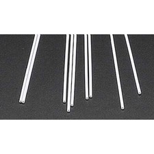 Plastruct 90857 MR-50 Round Rods 10 .050" 1.3mm OD x 10" Long, White Styrene
