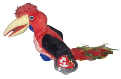2001 Ty Beanie Babies 6'' Frills the Hornbill *RETIRED*