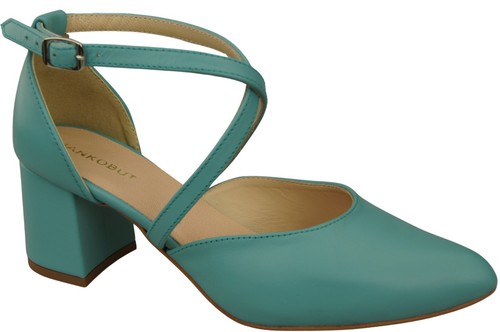 Elegantes sandalias de cuero con lado abierto en tacón estable 218 - Imagen 24 de 113