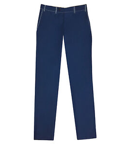 32 US JM Icon Men's Blue Wool Formal Pants Regular fit 48 ,52 36 US ,56 40 US