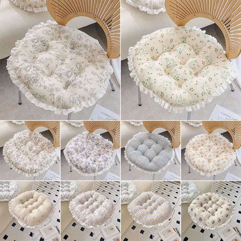 Floral Double-Layer Yarn Cushion Tatami Mat Chair Cushion Breathable and Soft - Image 3 of 4
