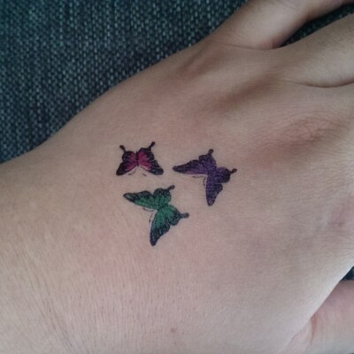 Tatouages Temporaires Papillons Flash - Autocollants étanches - Lot Multicolore Petit Format
