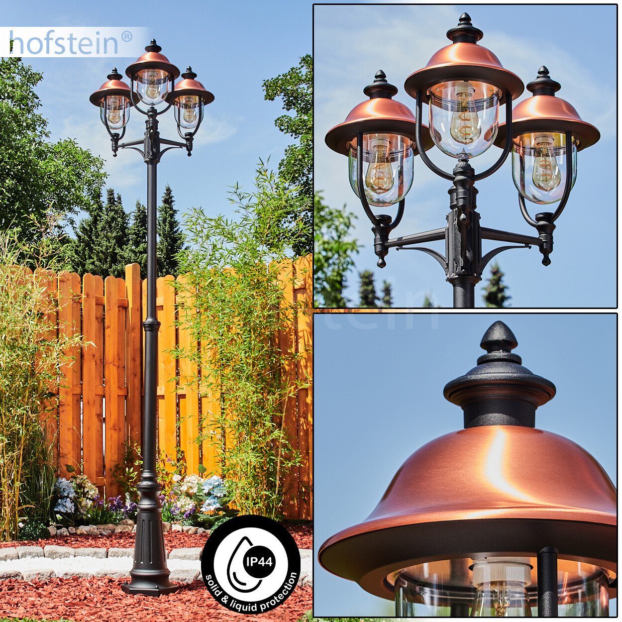 Candelabro da giardino con 3 luci