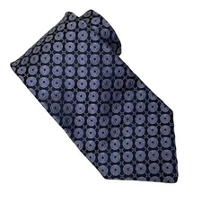 Ike Behar New York Blue Circles Geometric 3.75" Necktie