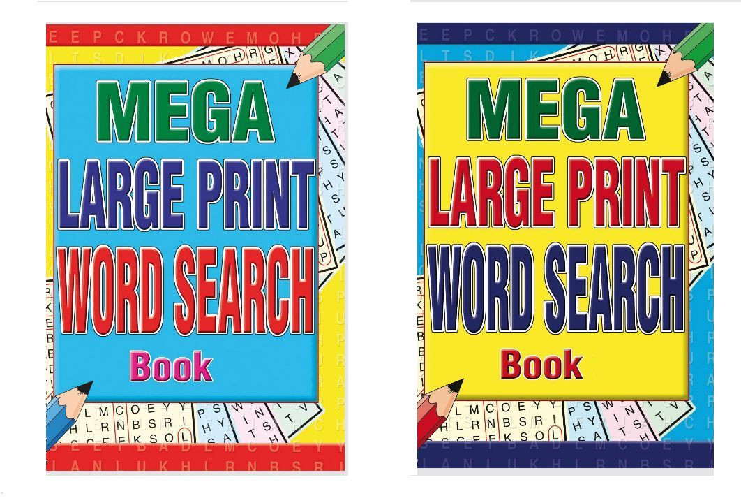 2 x MEGA LARGE PRINT WORDSEARCH BOOKS A4 ADULT WORD SEARCH 100+ PUZZLES per BOOK