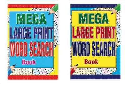 2 x MEGA LARGE PRINT WORDSEARCH BOOKS A4 ADULT WORD SEARCH 100+ PUZZLES per BOOK
