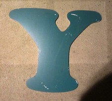Large Plastic Letters Indoor / Outdoor 19" Paint able "Y" 1/4" Thick