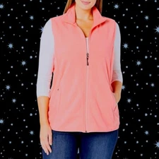 Size 6XL Coral Pink Women's Sleeveless Polar Soft Fleece Vest Amazon Essentials