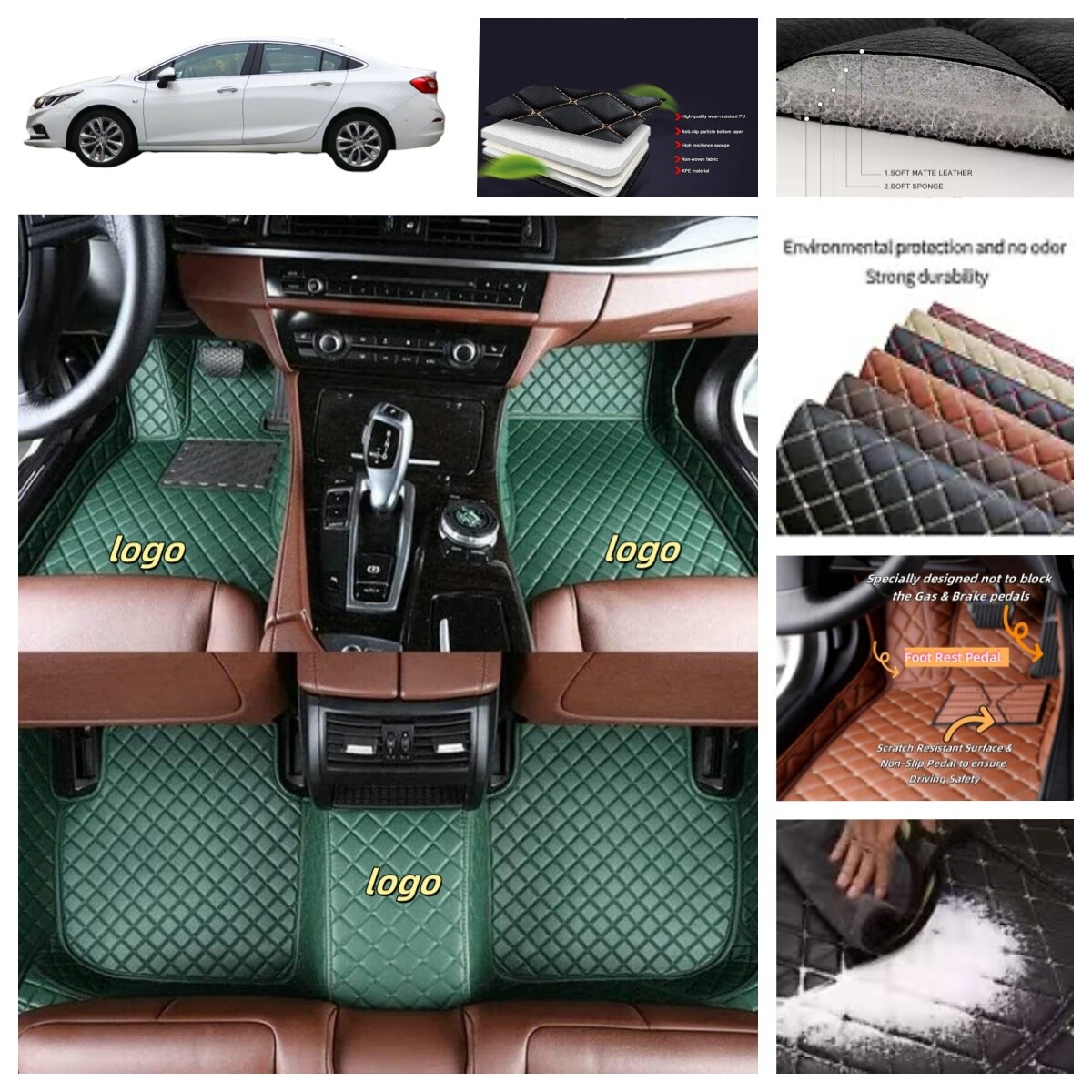 For Mazda All Models Custom Car Floor Mats Carpets Luxury Waterproof Cargo Liner