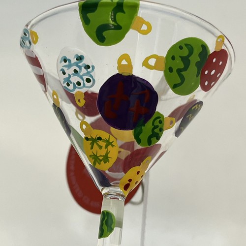 Lolita Mini-Tini Martini Vidrio Adorno de Navidad Ornamentoini Caja Pintada a Mano - Imagen 4 de 13