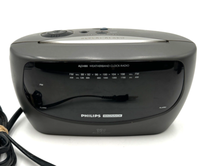 Philips Magnavox Weatherband Alarm Clock Radio AJ3480 Tested