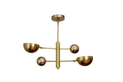 Mid Century Modern Raw Brass Sputnik chandelier Fixture Pendant For Bedroom