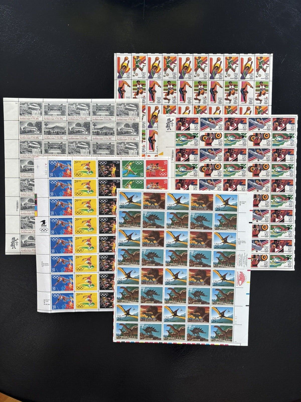 220 US MINT STAMPS 5 SHEETS # 2019-22 2422-25 2553-57 C101 - C104 C105 - C108 NH