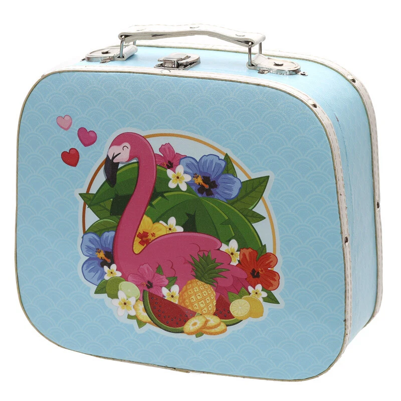 Set of 2 Flamingo Design Rounded Cases - Trinkets Craft Gifts Storage Mini Boxes - Image 2 of 4