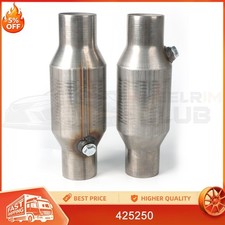 2pcs 2.5 Universal High Flow Performance Stainless Catalytic Converter 425250