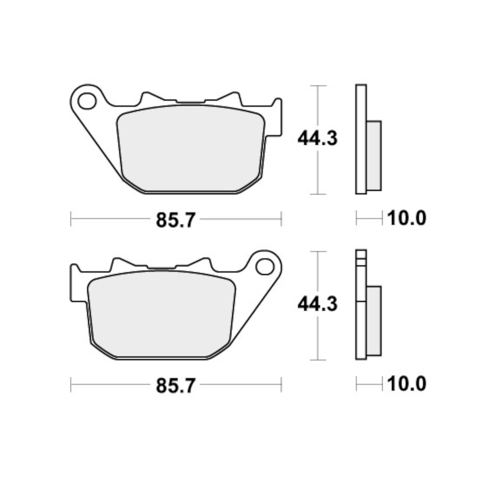 Brake Pads for HARLEY SPORTSTER 883 C CUSTOM XL 2004-2010 Rear V-Twin SBS - Image 7