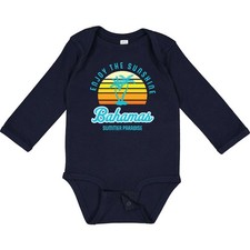 Inktastic Enjoy The Sunshine Bahamas Summer Paradise Long Sleeve Creeper Palm