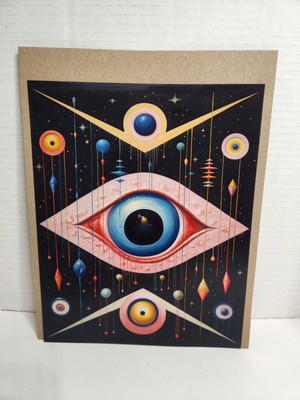 Poster Master Psychedelic Poster - Trippy Eye Print - Weird Abstract 8'' × 10''