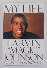 Earvin  Magic  Johnson Signed MY LIFE 1st Ed. 2nd Printing 1992 HC DJ Auto JSA