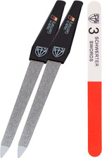 - Sapphire Metal Nail File Set 2 Pieces with 1 Piece 3-Way Nail Buffer   Nail Ca