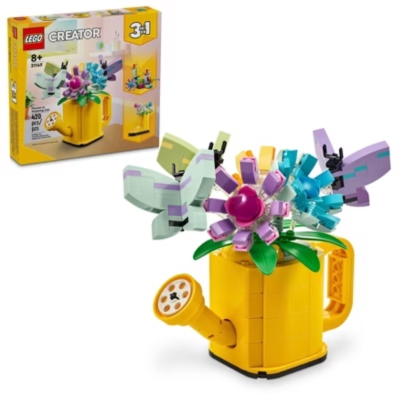 LEGO Creator 3-in-1 Flowers in Watering Can Building Kit 31149 for Creative Play