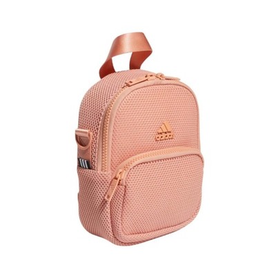 Adidas Air-Mesh Mini Backpack Pink Rose Sporty Adjustable Strap Small Bag Womens