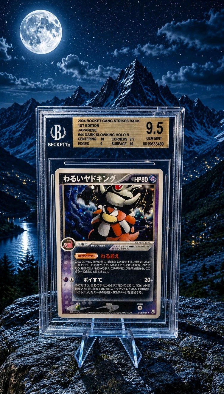 Dark Slowking Bgs 9.5 Japanese - Rocket Gang Strikes Back - 1st Edition 44/64