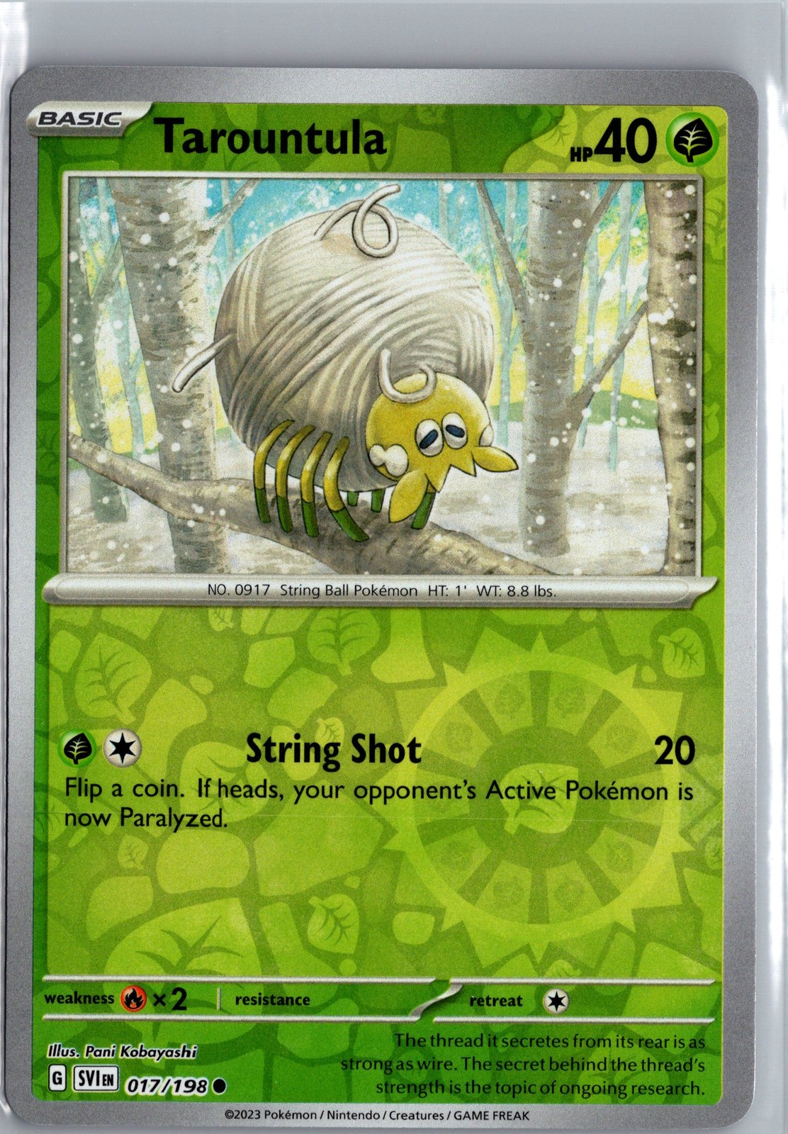 Tarountula Reverse Holo Common SV01: Scarlet & Violet Base Set 017/198 NM