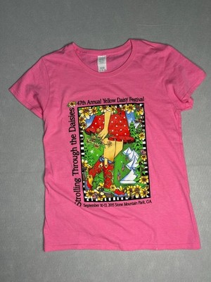Pink Gildan Heavy Cotton T-Shirt - 47th Annual Yellow Daisy