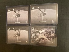 2024 Topps Black And White Yoshinobu Yamamoto Rookie Card Lot 3 Base 1 Insert