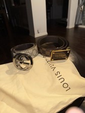 Men Bundle Louis Vuitton And gucci Belt. Size90/36.