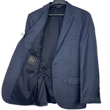 Jos A Bank Grant Traveler 41R Wool Slim Fit Blazer Sport Coat Suit Jacket Blue
