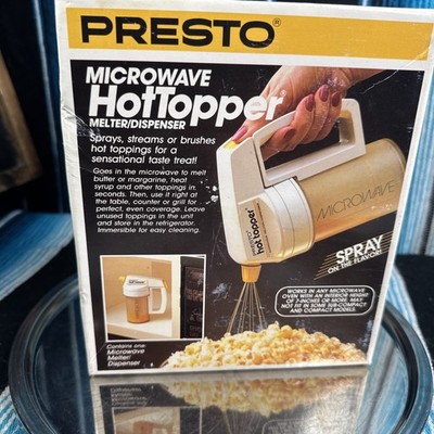 VTG 80s Presto Microwave HotTopper Melter Dispenser 03050 20-994 Butter Syrup