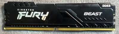Kingston FURY Beast 16GB 3200MHz DDR4 CL16 Desktop Memory Single 16gb, Black