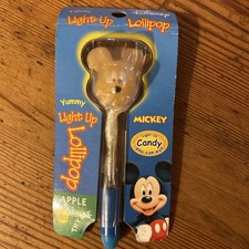 Vintage Disney Mickey Mouse Light Up Lollipop Yummy Candy Apple Best By 10/10/07