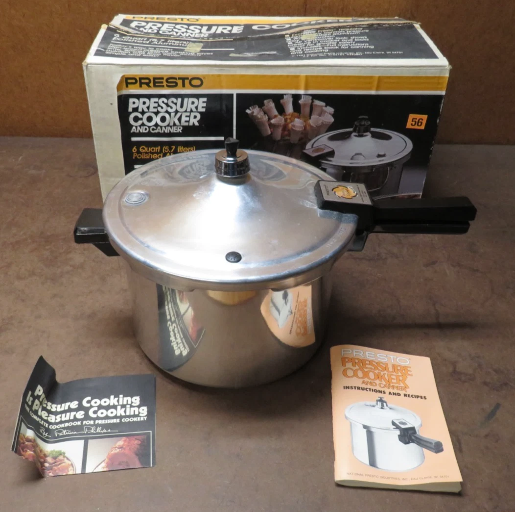 Presto 6qt PRESSURE COOKER & Canner (01250, aluminum) w/ Rocker, In Box
Opens in a new window or tab