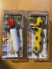Lot of 2 - NIB Musky Madness Globester Surface Bait - Yellow & Red/White