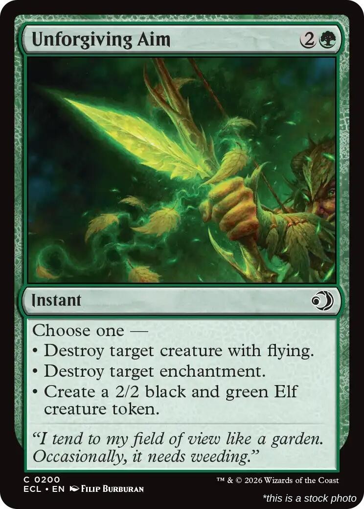 Unforgiving Aim (ECL 200), Foil, Lorwyn Eclipsed, MTG