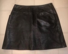 Bebe black Leather Skirt pockets New Without Tag Size 0