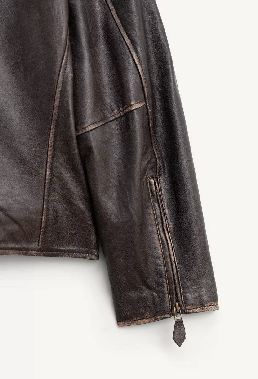 Zara Limited Edition Belted Leather Jacket(XL) image 8