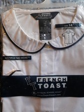 French Toast Girls Rounded Collar W/ Black Trim School Wear New Size 14