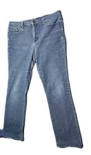 NYDJ Jeans Size 14 Marilyn Straight Leg Stretch Blue Denim Lift Tuck Technology