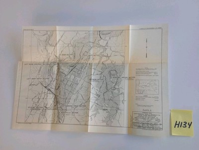 1939 Flood Protection Chattanooga TN Army Corps Engineering Survey Sketch Map