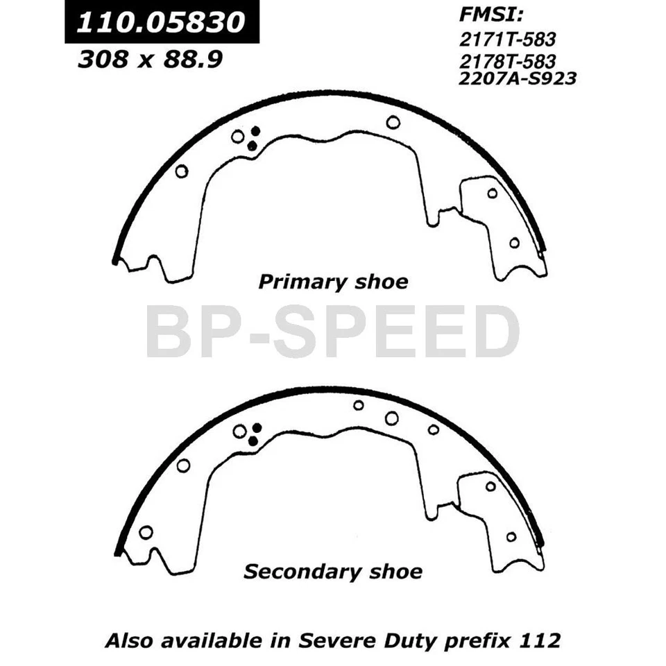 Kit de 2 herrajes de freno de tambor trasero para Ford E-350 Econoline 4,9 L Foto 3 de 4