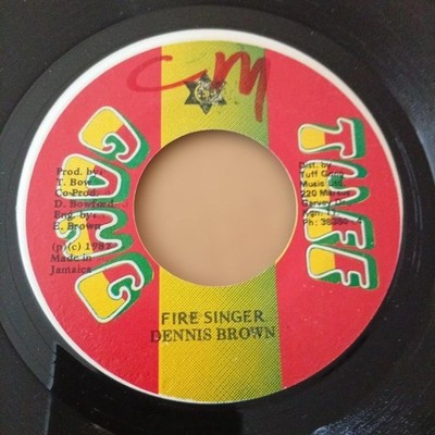 Dennis Brown Fire Singer Vinyl Record Reggae VG++