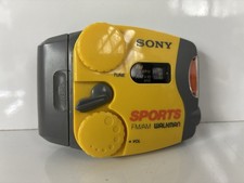 Sony SRF-88 FM/AM Yellow Sports Walkman Radio Running Tested Working