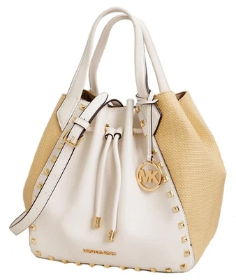Michael Kors Jet Set Travel Phoebe Bucket Sac Bandoulière Blanc Neuf - Photo 1/4