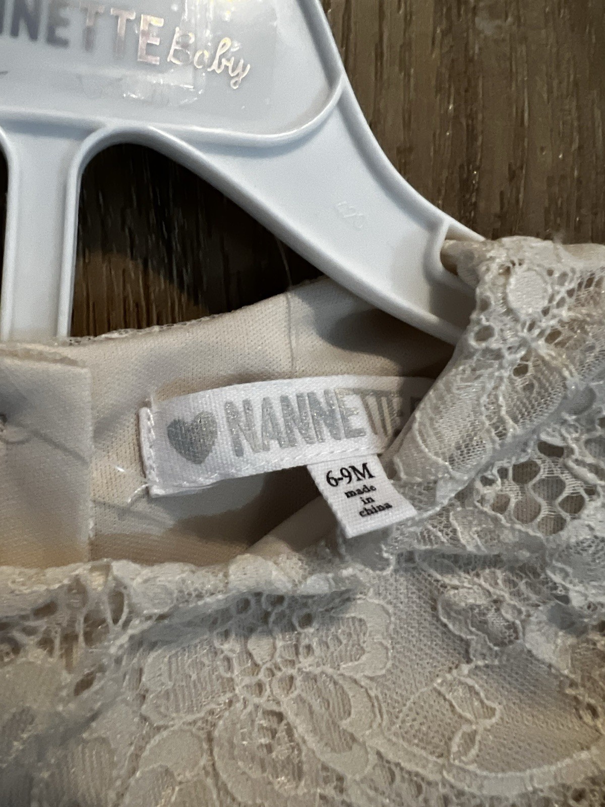 Nannette Baby Girls 2 Piece Outfit Size 6-9 Months White Lacey NWT